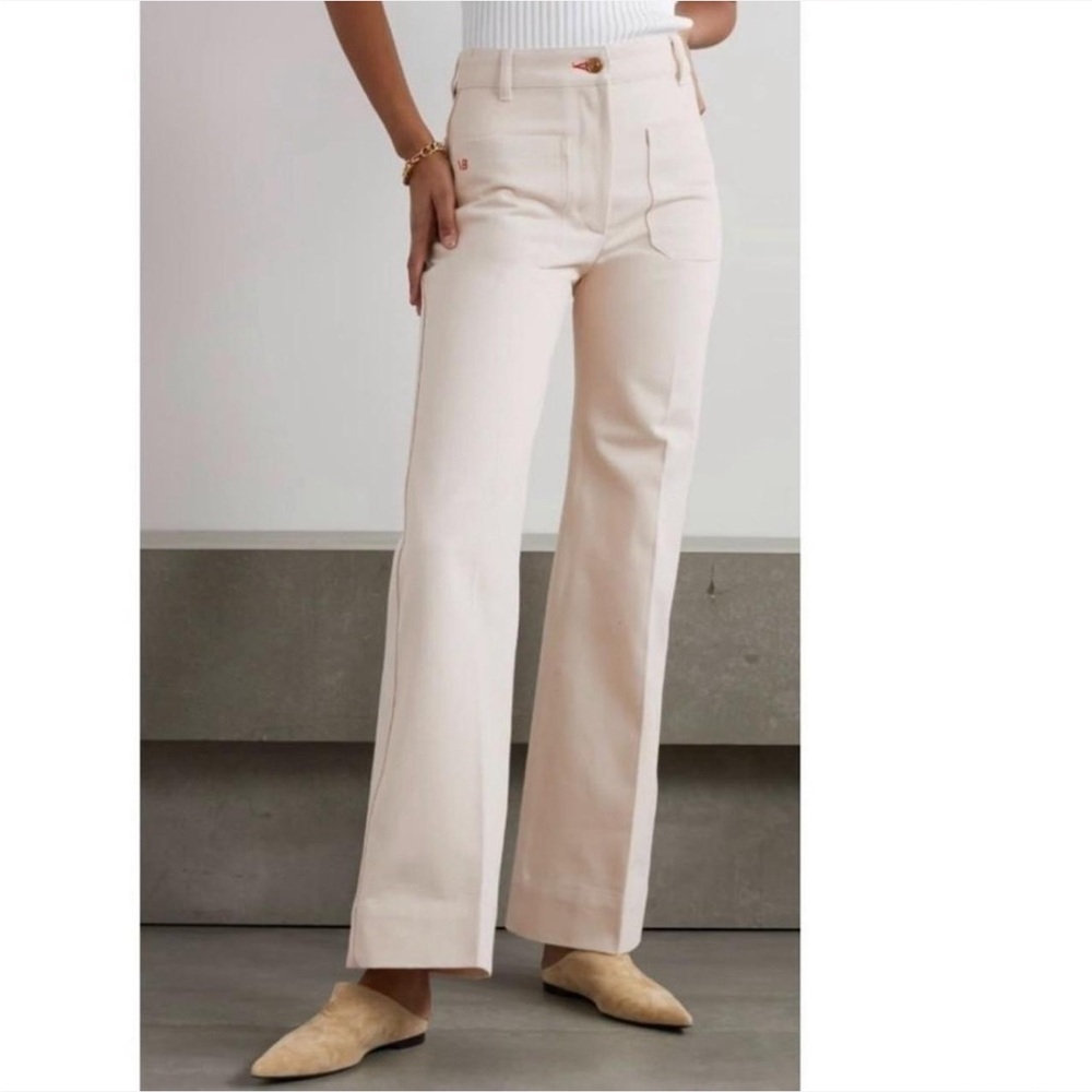 Victoria Beckham Alina High Rise Wide Leg Pants